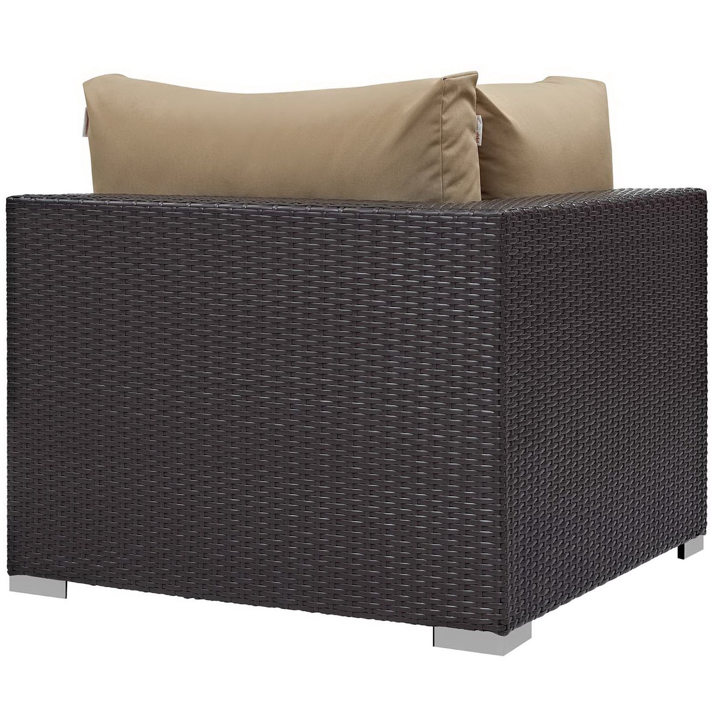 Convene 5 Piece Set Outdoor Patio with Fire Pit in Espresso Mocha by Modway (EEI-3728)