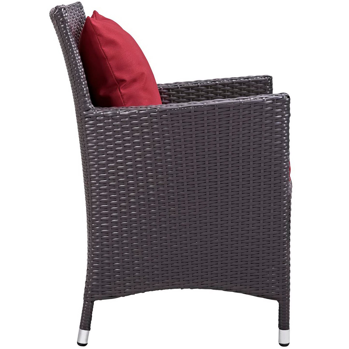 Convene 3 Piece Set Outdoor Patio with Fire Pit in Espresso Red by Modway (EEI-3729)
