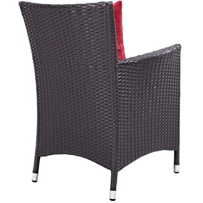 Convene 3 Piece Set Outdoor Patio with Fire Pit in Espresso Red by Modway (EEI-3729)