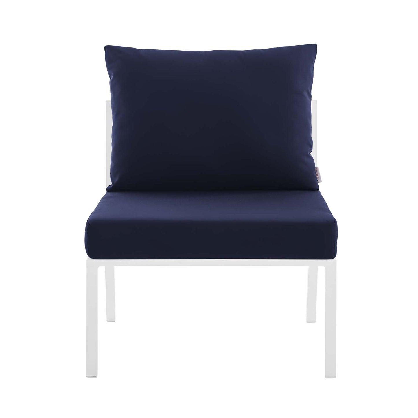 Riverside 5 Piece Outdoor Patio Aluminum Set in White Navy by Modway (3783)