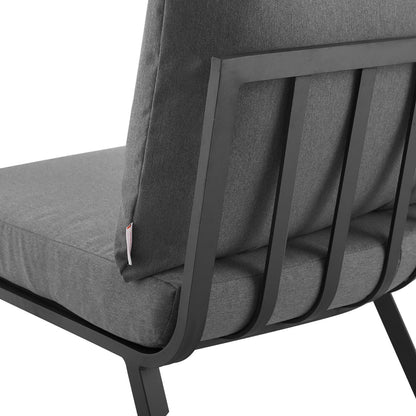 Riverside 6 Piece Outdoor Patio Aluminum Set in Gray Charcoal by Modway (3788)