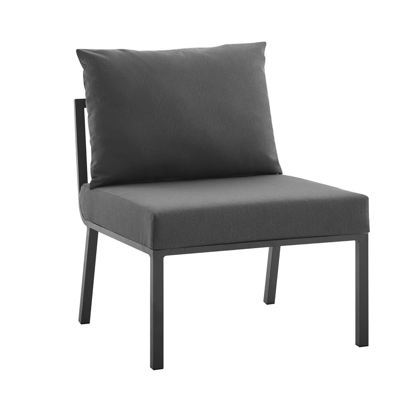Riverside 6 Piece Outdoor Patio Aluminum Set in Gray Charcoal by Modway (3788)