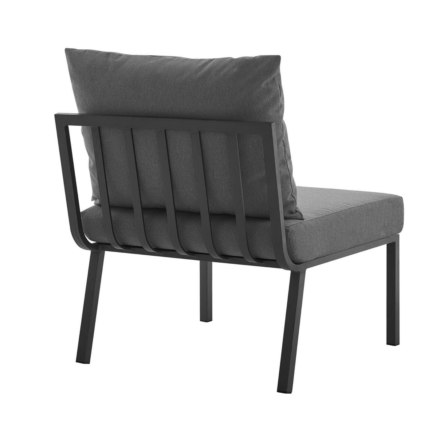 Riverside 6 Piece Outdoor Patio Aluminum Set in Gray Charcoal by Modway (3788)
