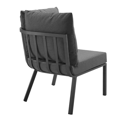 Riverside 6 Piece Outdoor Patio Aluminum Set in Gray Charcoal by Modway (3788)