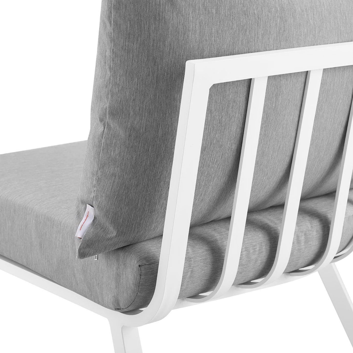 Riverside 6 Piece Outdoor Patio Aluminum Set in White Gray by Modway (3788)