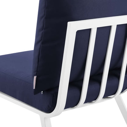 Riverside 6 Piece Outdoor Patio Aluminum Set in White Navy by Modway (3788)