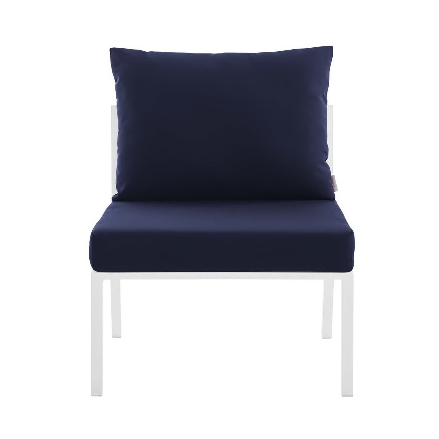 Riverside 6 Piece Outdoor Patio Aluminum Set in White Navy by Modway (3788)