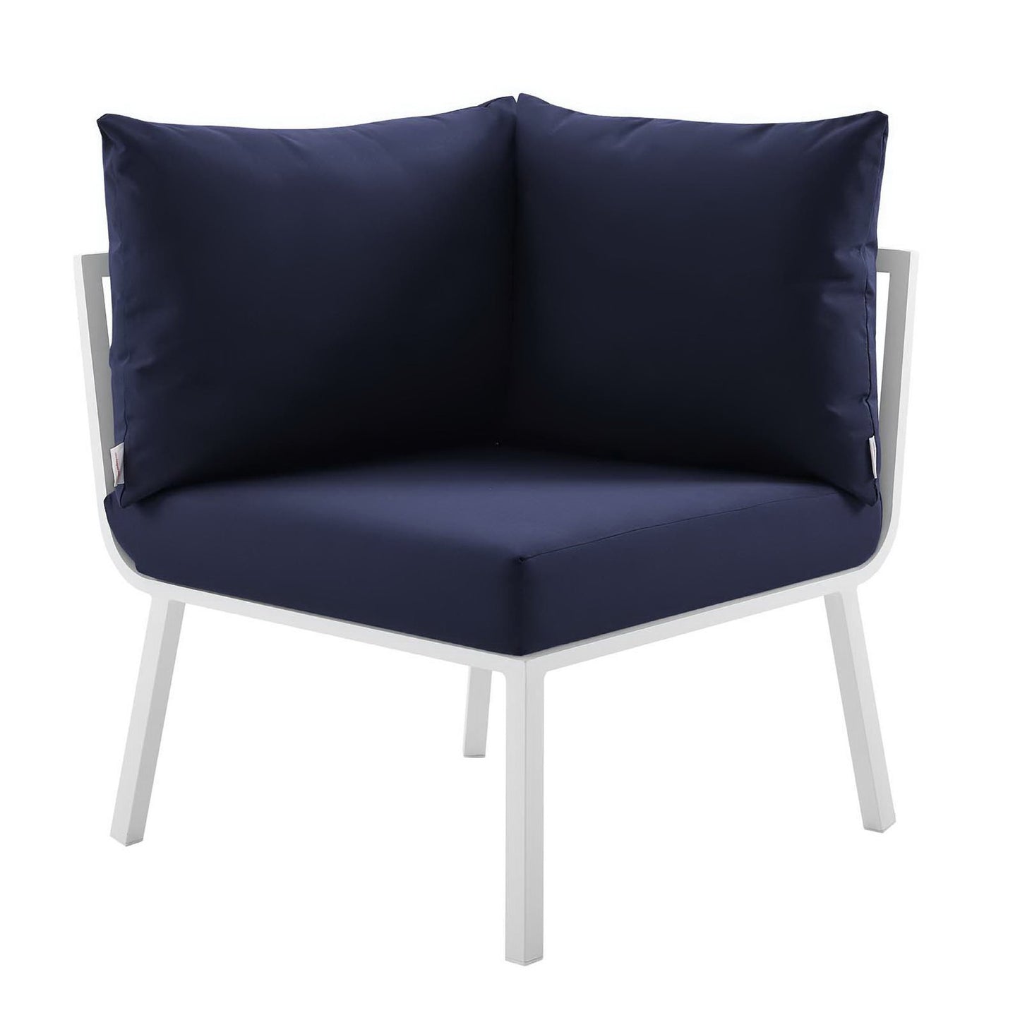 Riverside 6 Piece Outdoor Patio Aluminum Set in White Navy by Modway (3788)