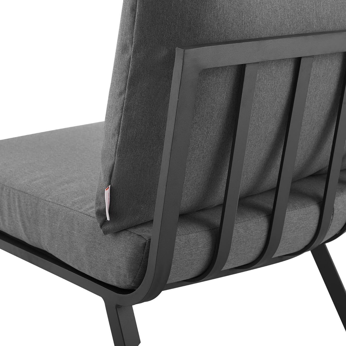 Riverside 5 Piece Outdoor Patio Aluminum Sectional in Gray Charcoal by Modway (3789)