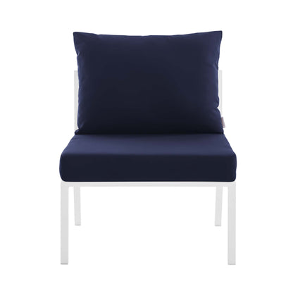 Riverside 6 Piece Outdoor Patio Aluminum Set in White Navy by Modway (3791)