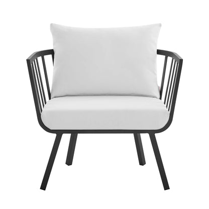 Riverside 5 Piece Outdoor Patio Aluminum Set in Gray White by Modway (3792)