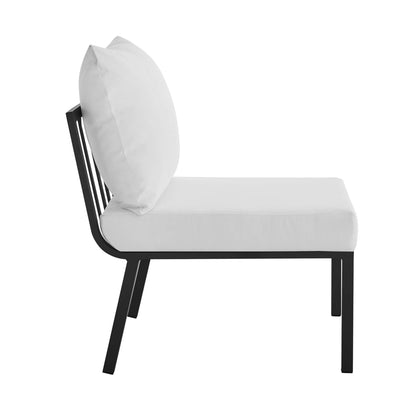 Riverside 5 Piece Outdoor Patio Aluminum Set in Gray White by Modway (3792)