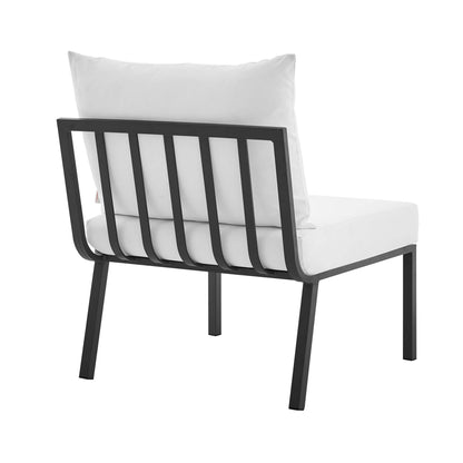 Riverside 5 Piece Outdoor Patio Aluminum Set in Gray White by Modway (3792)