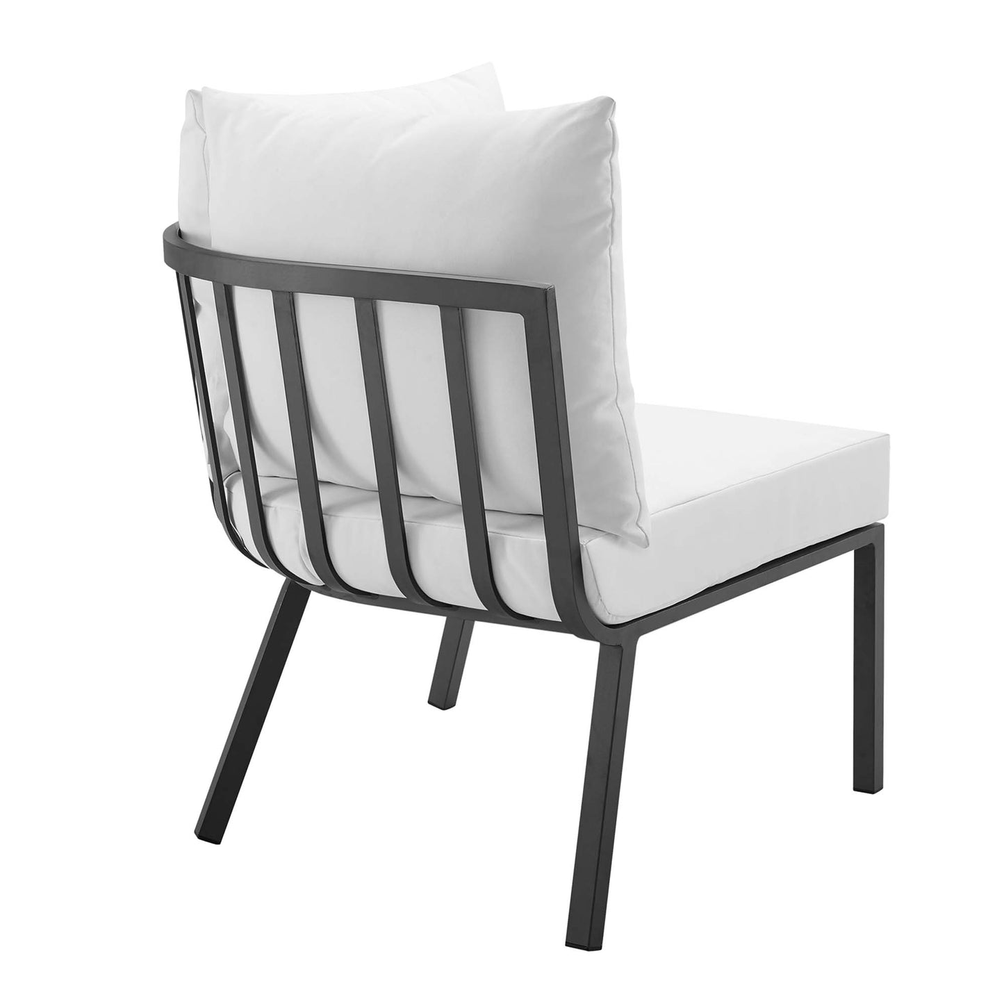 Riverside 5 Piece Outdoor Patio Aluminum Set in Gray White by Modway (3793)