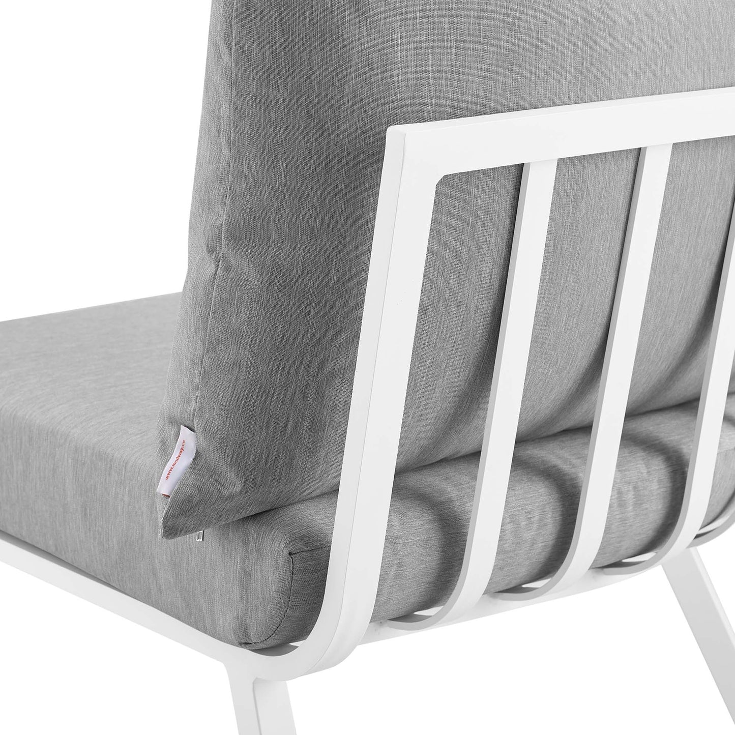 Riverside 5 Piece Outdoor Patio Aluminum Set in White Gray by Modway (3793)