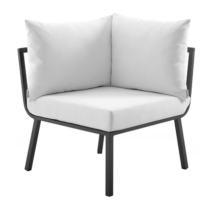 Riverside 6 Piece Outdoor Patio Aluminum Set in Gray White by Modway (3795)