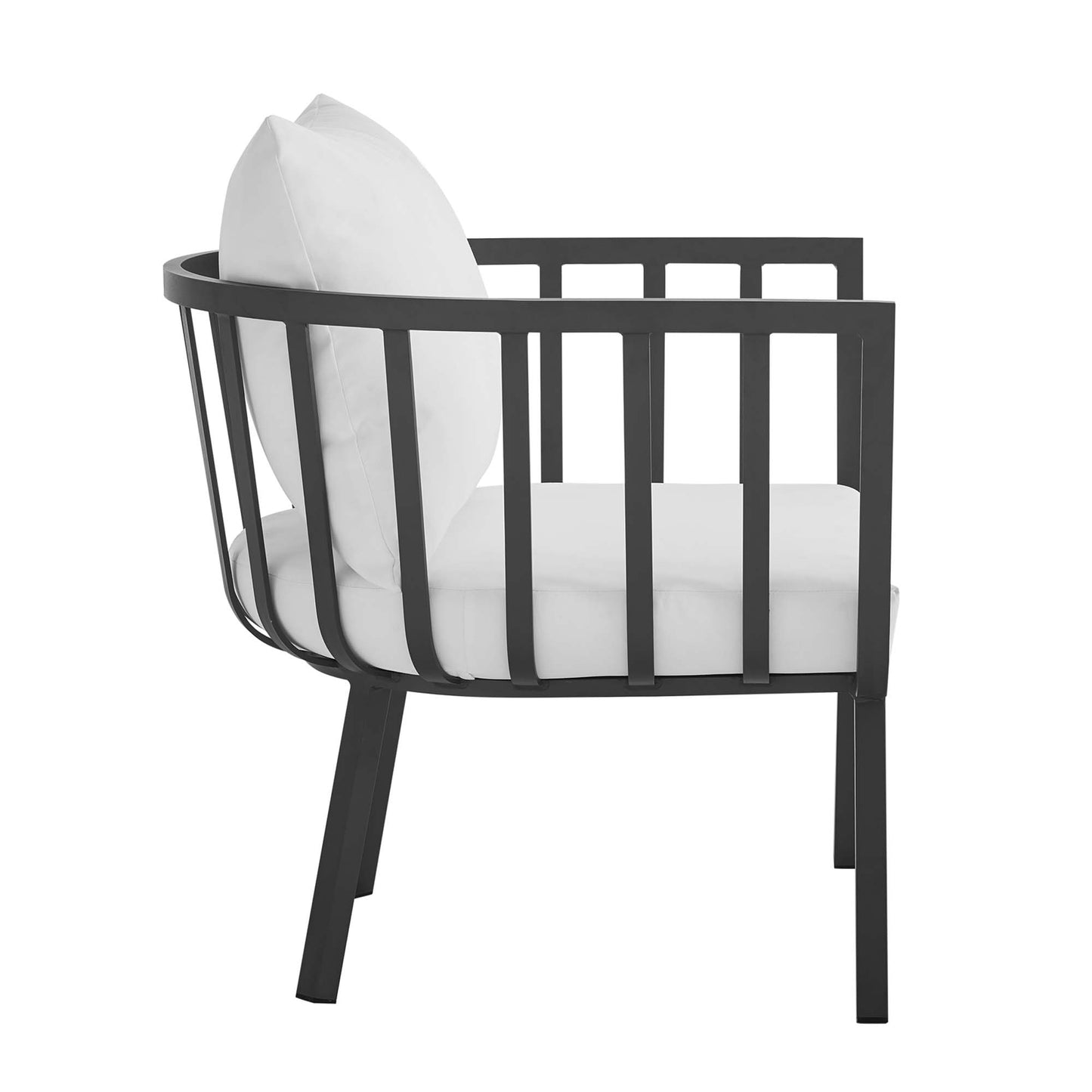 Riverside 6 Piece Outdoor Patio Aluminum Set in Gray White by Modway (3795)