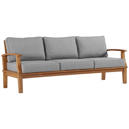Marina Outdoor Patio Teak Sofa in Natural Gray by Modway (4176)