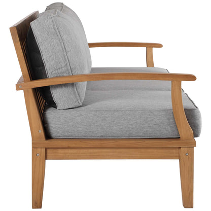 Marina Outdoor Patio Teak Sofa in Natural Gray by Modway (4176)
