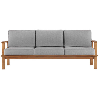 Marina Outdoor Patio Teak Sofa in Natural Gray by Modway (4176)