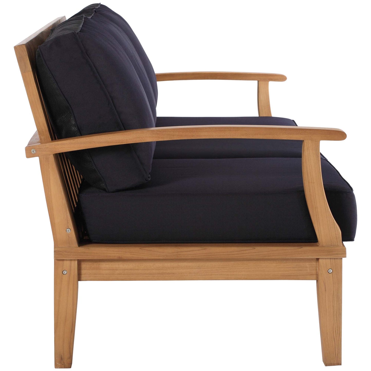 Marina Outdoor Patio Teak Sofa in Natural Navy by Modway (4176)