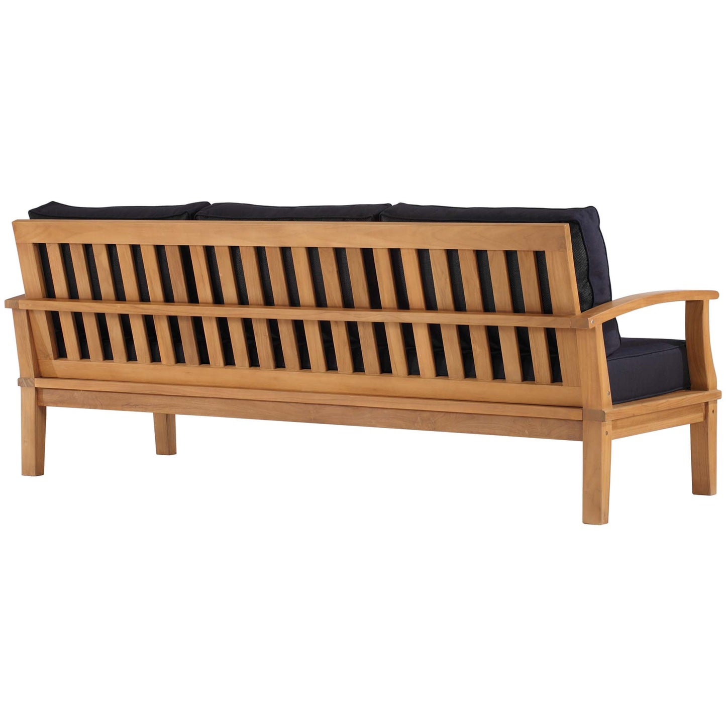 Marina Outdoor Patio Teak Sofa in Natural Navy by Modway (4176)