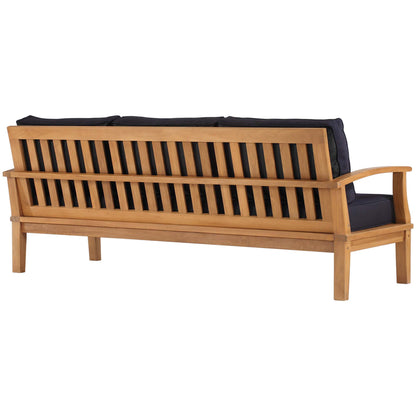 Marina Outdoor Patio Teak Sofa in Natural Navy by Modway (4176)