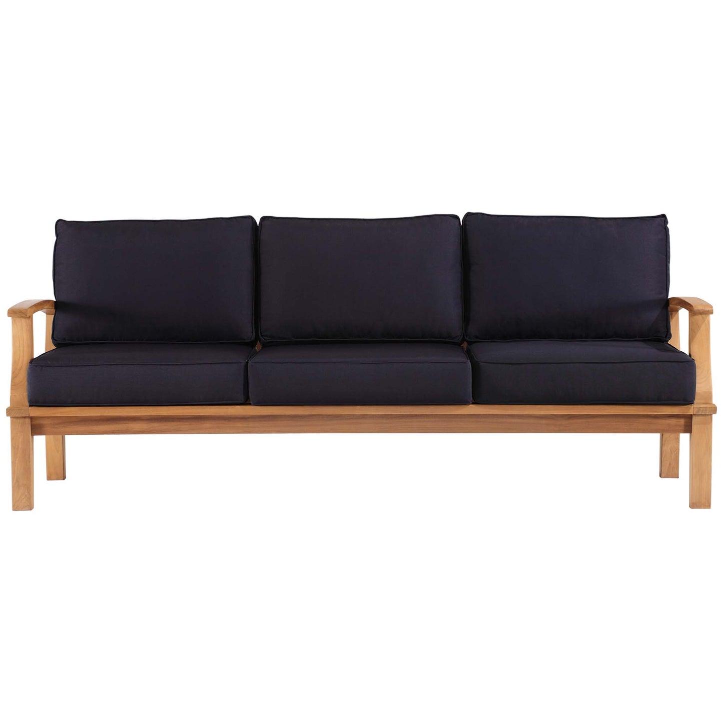 Marina Outdoor Patio Teak Sofa in Natural Navy by Modway (4176)