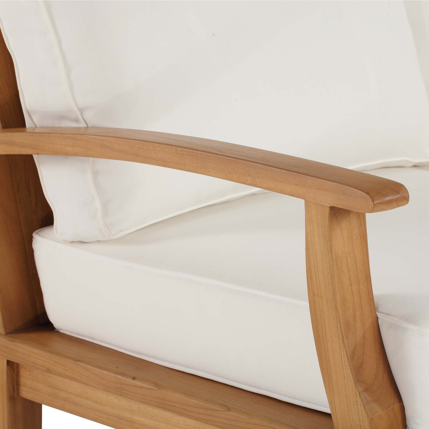 Marina Outdoor Patio Teak Sofa in Natural White by Modway (4176)