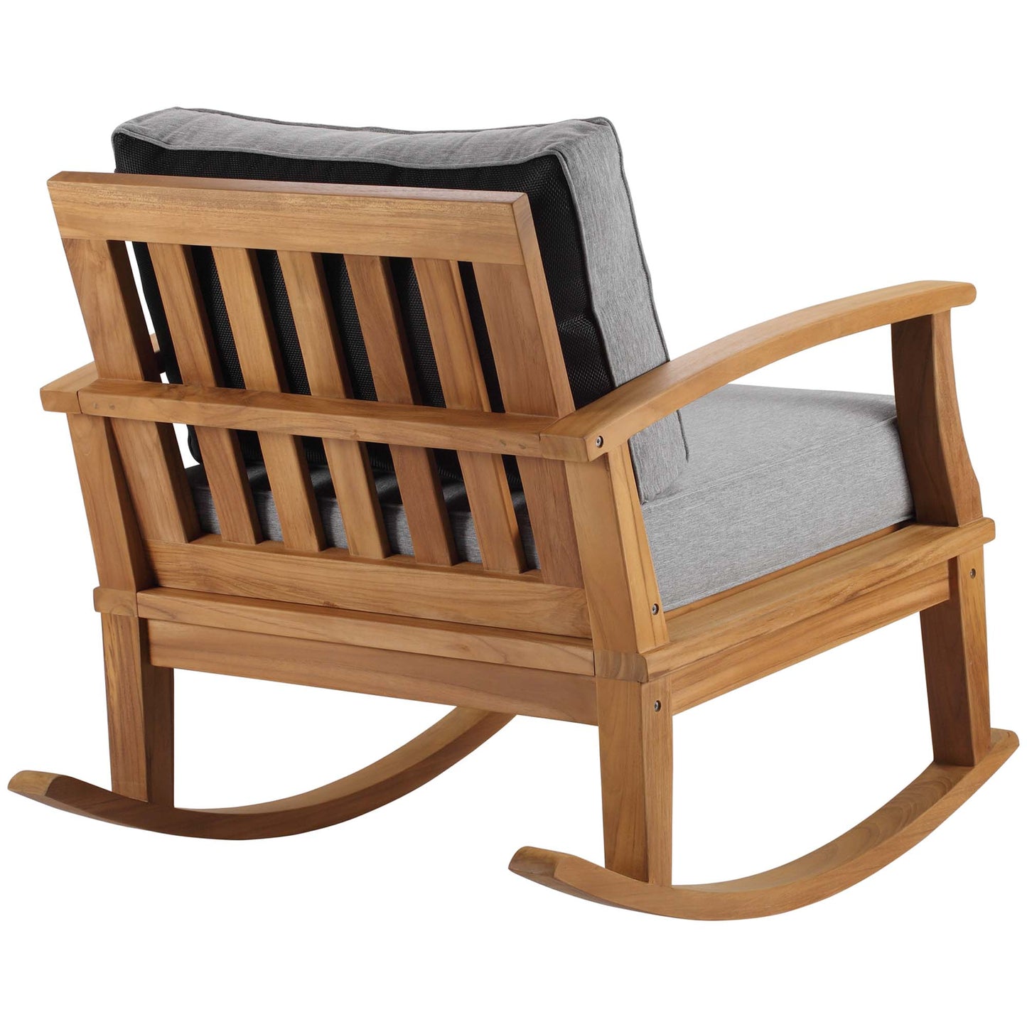 Marina Outdoor Patio Teak Rocking Chair in Natural Gray by Modway (4177)
