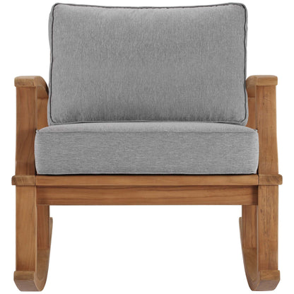 Marina Outdoor Patio Teak Rocking Chair in Natural Gray by Modway (4177)