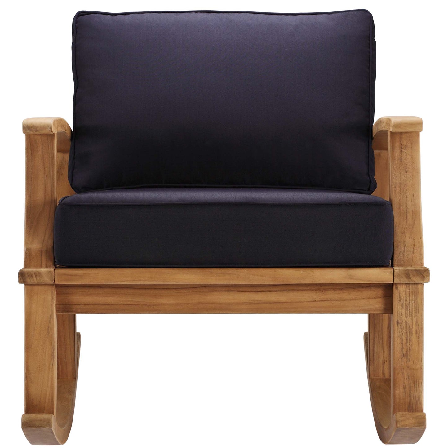 Marina Outdoor Patio Teak Rocking Chair in Natural Navy by Modway (4177)