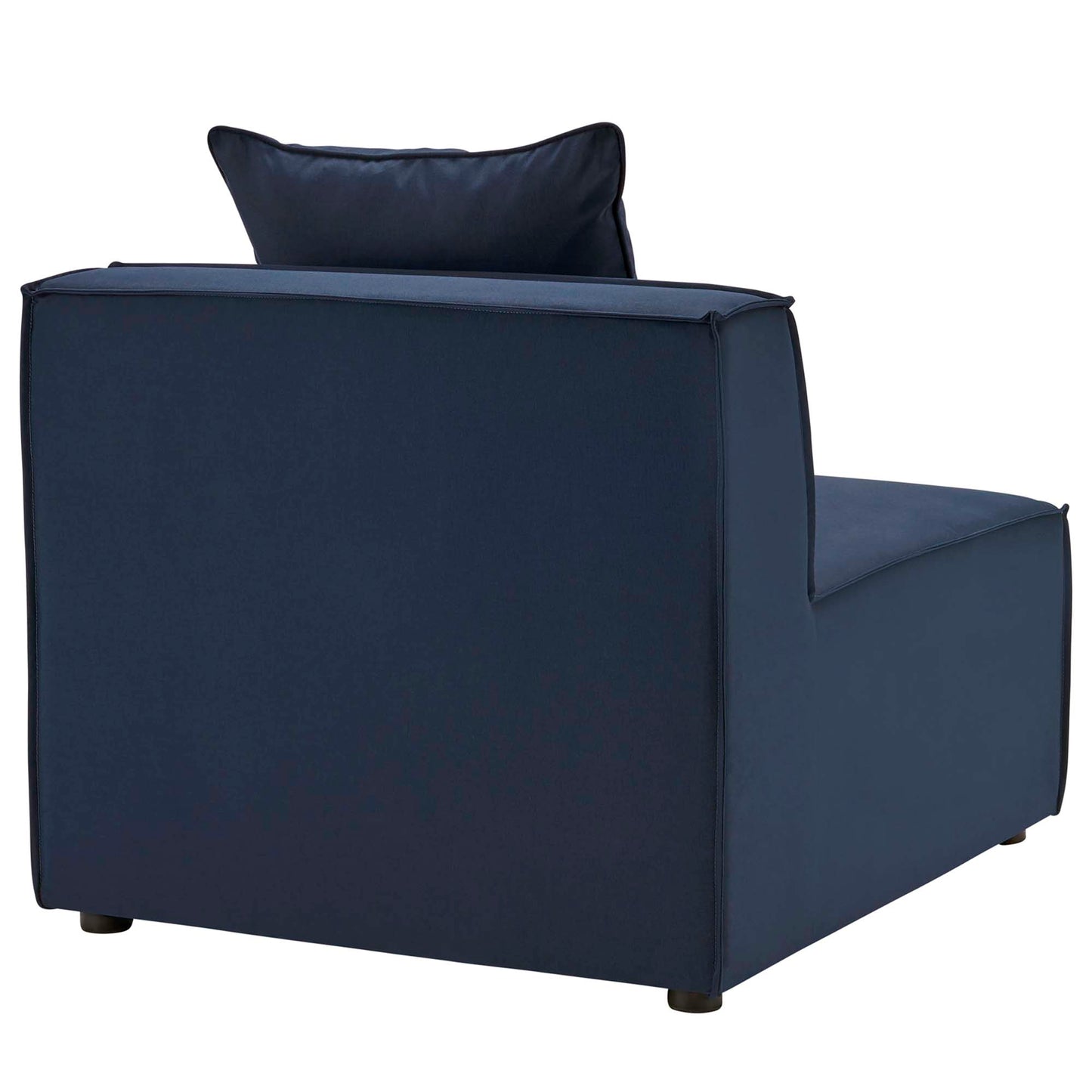 Saybrook Outdoor Patio Upholstered Sectional Sofa Armless Chair in Navy Blue by Modway (4209)