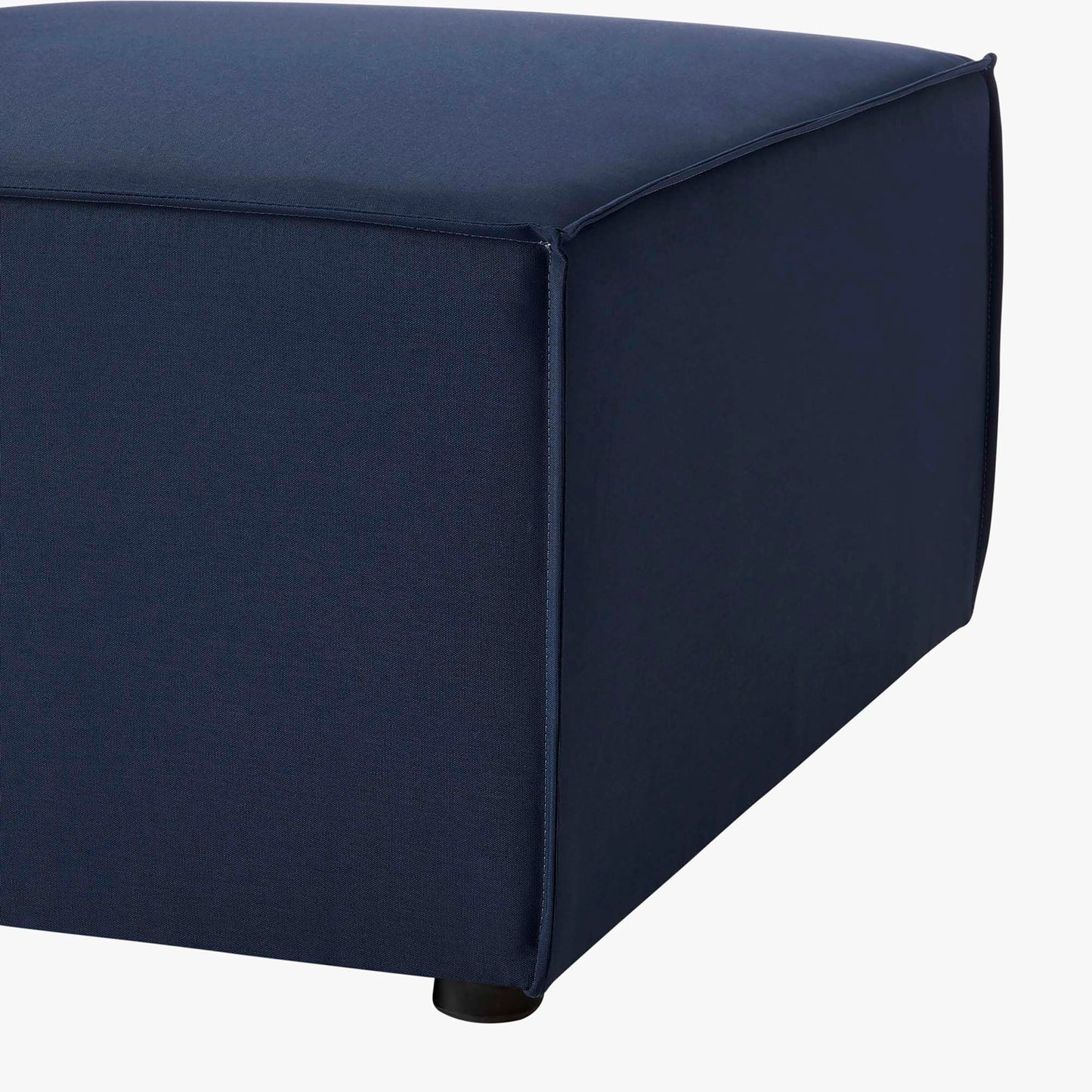 Saybrook Outdoor Patio Upholstered Sectional Sofa Armless Chair in Navy Blue by Modway (4209)