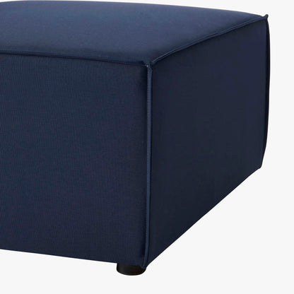 Saybrook Outdoor Patio Upholstered Sectional Sofa Armless Chair in Navy Blue by Modway (4209)