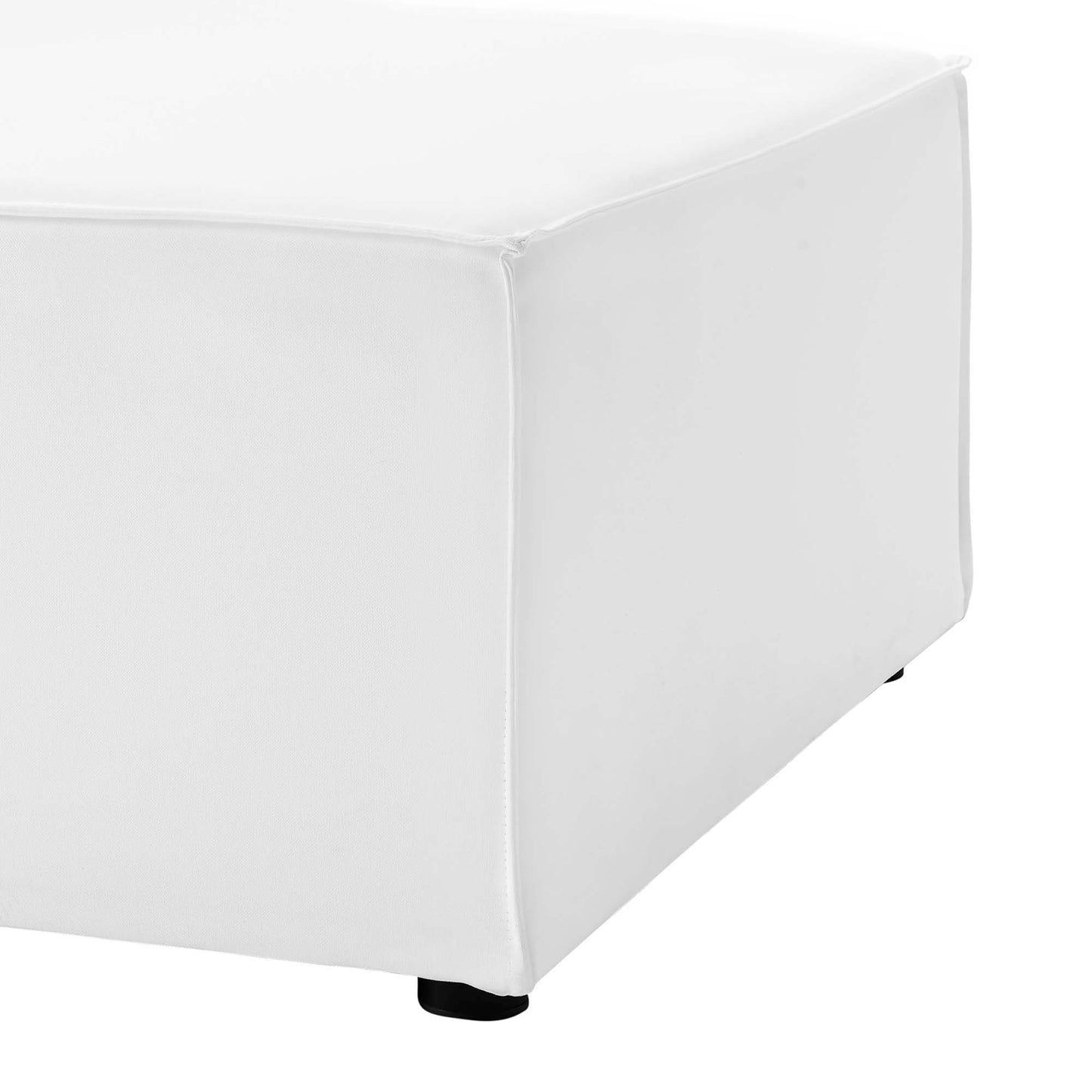 Saybrook Outdoor Patio Upholstered Sectional Sofa Armless Chair in White by Modway (4209)