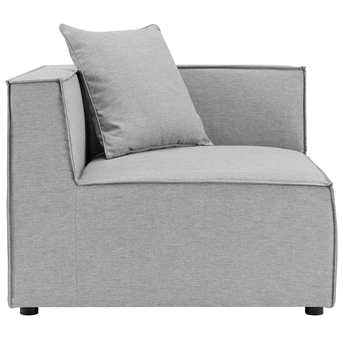 Saybrook Outdoor Patio Upholstered Sectional Sofa Corner Chair in Gray by Modway (4210)
