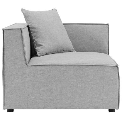 Saybrook Outdoor Patio Upholstered Sectional Sofa Corner Chair in Gray by Modway (4210)