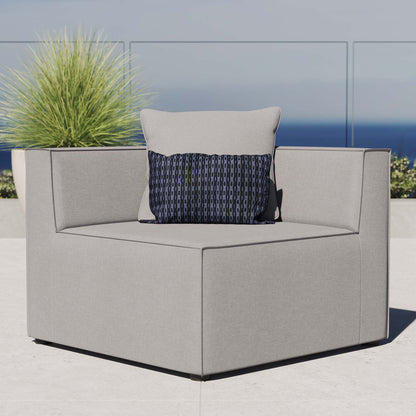 Saybrook Outdoor Patio Upholstered Sectional Sofa Corner Chair in Gray by Modway (4210)