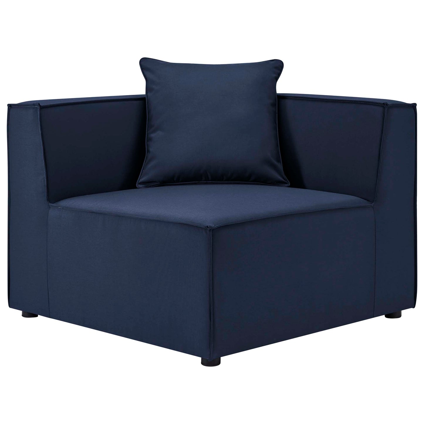 Saybrook Outdoor Patio Upholstered Sectional Sofa Corner Chair in Navy by Modway (4210)
