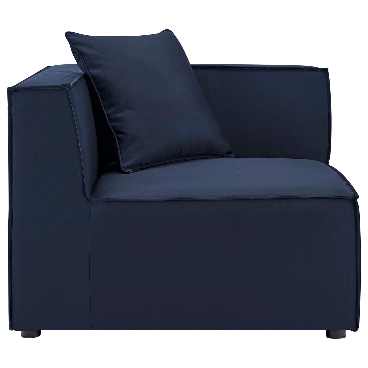 Saybrook Outdoor Patio Upholstered Sectional Sofa Corner Chair in Navy by Modway (4210)