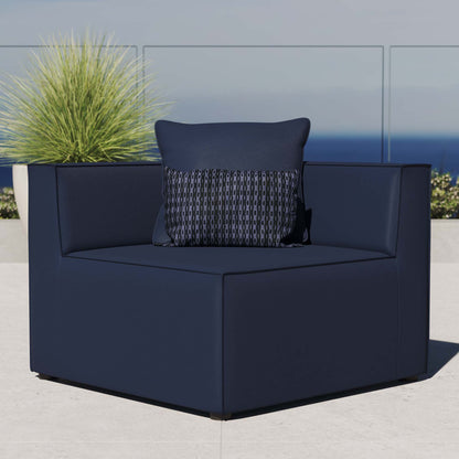 Saybrook Outdoor Patio Upholstered Sectional Sofa Corner Chair in Navy by Modway (4210)