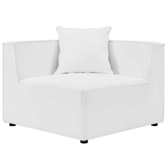 Saybrook Outdoor Patio Upholstered Sectional Sofa Corner Chair in White by Modway (4210)