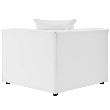 Saybrook Outdoor Patio Upholstered Sectional Sofa Corner Chair in White by Modway (4210)