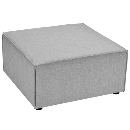 Saybrook Outdoor Patio Upholstered Sectional Sofa Ottoman in Gray by Modway (4211)