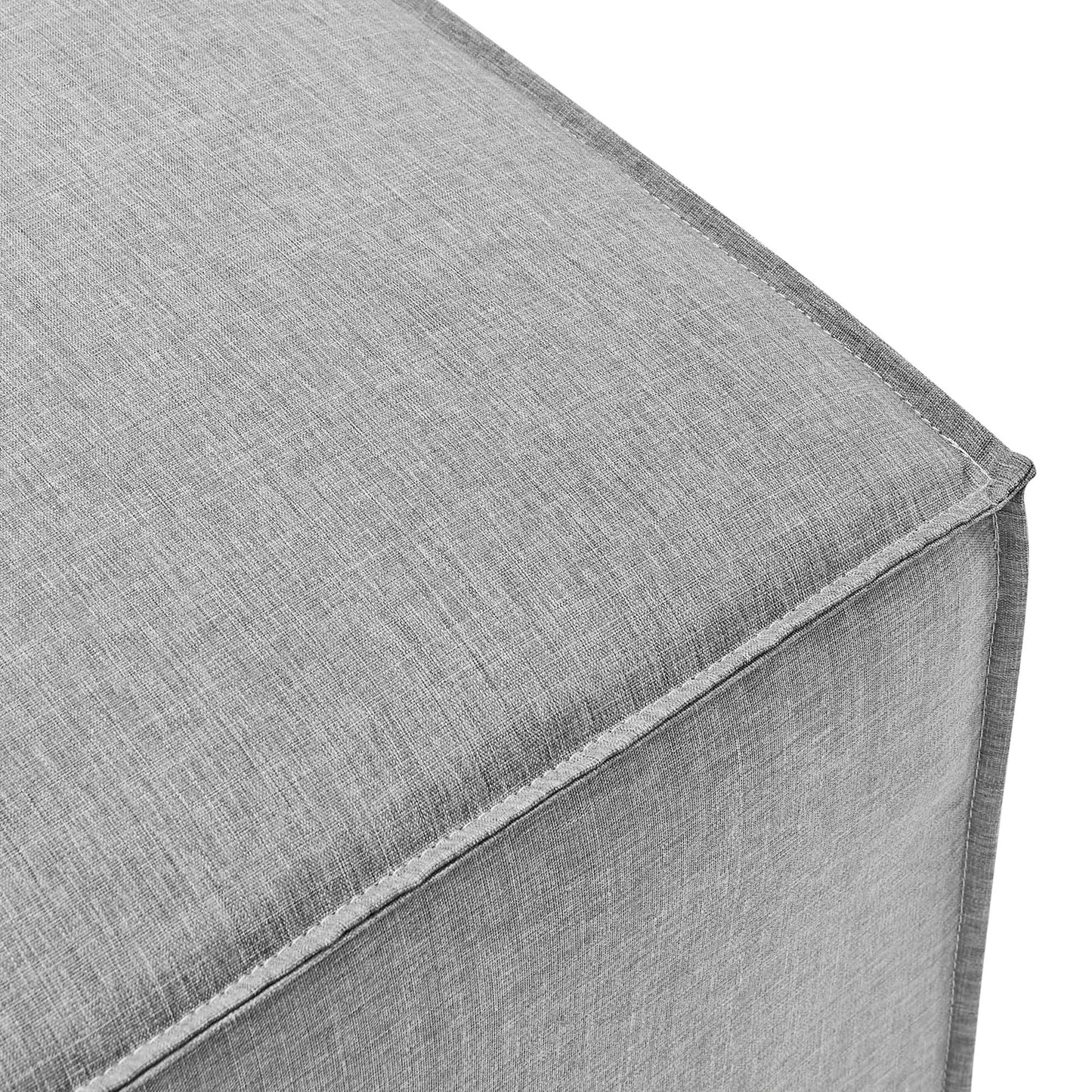 Saybrook Outdoor Patio Upholstered Sectional Sofa Ottoman in Gray by Modway (4211)