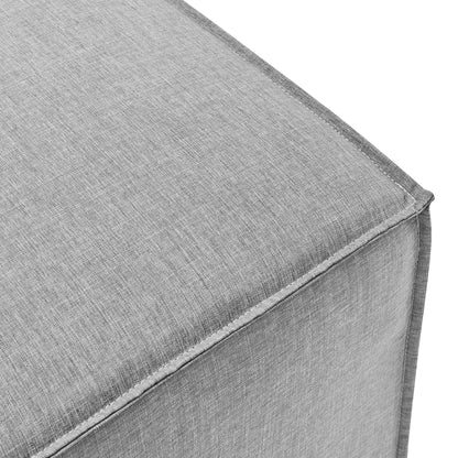 Saybrook Outdoor Patio Upholstered Sectional Sofa Ottoman in Gray by Modway (4211)