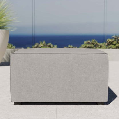 Saybrook Outdoor Patio Upholstered Sectional Sofa Ottoman in Gray by Modway (4211)