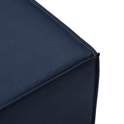 Saybrook Outdoor Patio Upholstered Sectional Sofa Ottoman in Navy by Modway (4211)