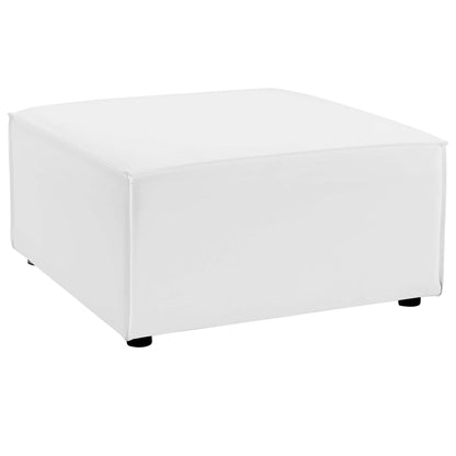 Saybrook Outdoor Patio Upholstered Sectional Sofa Ottoman in White by Modway (4211)